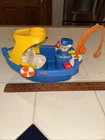 Vintage Little People FLOATY BOAT Toy Fisher Price 1993 Fishing Vessel Bathtub