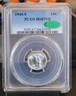 1944 S  Mercury Dime ~ PCGS MS67FB ~ w/CAC ~ Full Bands