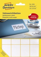Avery Zweckform® 3326 3326 Universal-Etiketten - 38 X 29 Mm, Weiß, 384 Etiketten