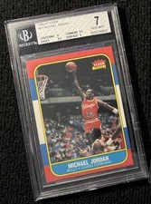 1986 Fleer Michael Jordan Rookie Card #57 BGS 7. rookie card picture