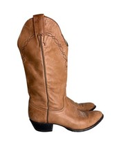 Vintage 80s Larry Mahan Womens Western Style Cow Girl Boots Soft Leather 7B