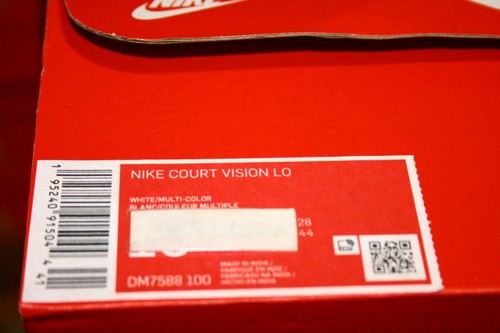 AUTHENTIC NIKE COURT VISION LOW White Red Comfortable Athletic Shoes men size - Picture 5 of 9