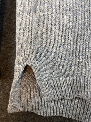 Abercrombie Kids Girls 11/12 Knit Long Sleeve V-Neck Pullover Sweater Blue White - Picture 7 of 12