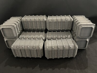 WARGAME CONTAINERS X 12, Tabletop Terrain Gothic Sci-Fi Warhammer