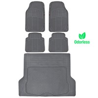 Odorless Hd Eco-tech Rubber Floor Mats Car Suv Truck W/ Cargo Liner Gray on sale Odorless Hd Eco-tech Rubber Floor Mats Car Suv Truck W/ Cargo Liner Gray on sale