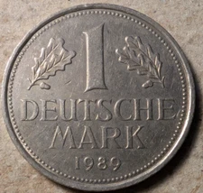 Germany 1 deutsche mark 1989 J
