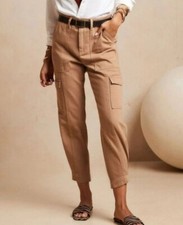 NWT Banana Republic Utility Cargo Pant in Iced Latte Brown Sz 4P Petite New 100