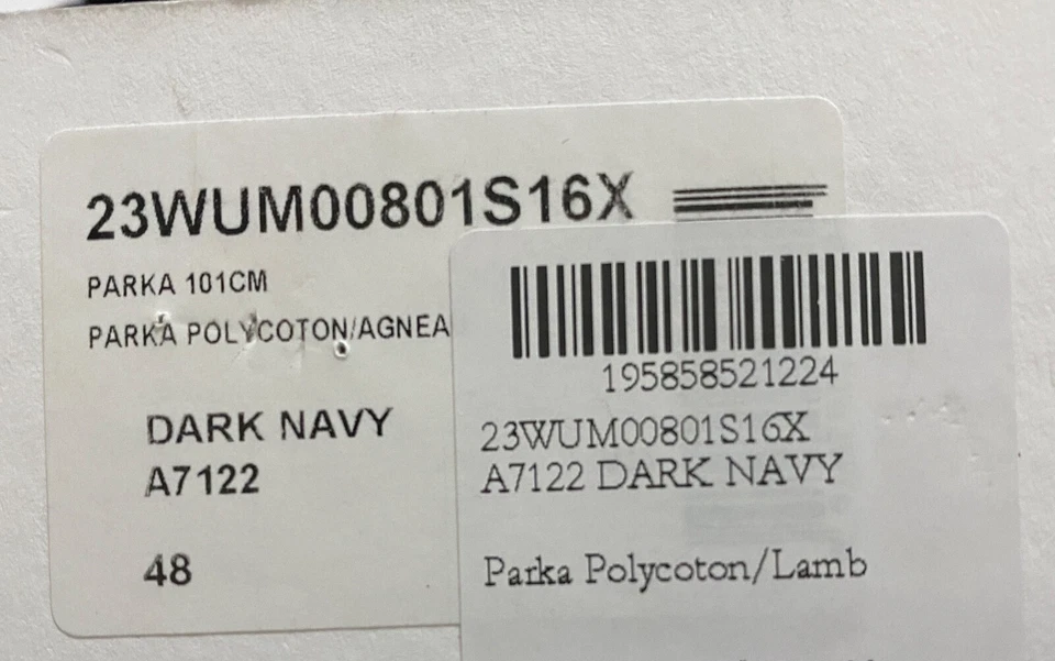 Parka de piel de oveja con capucha Yves Salomon, azul marino oscuro, 48 (M) Foto 3 de 4