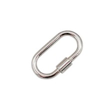 Oval Link Lock Sterling Silver Enhancer Bail Carabiner Clasp Connector A2008