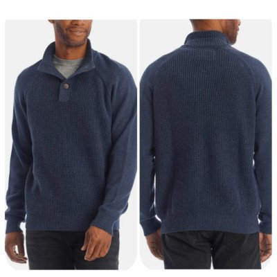 WEATHERPROOF Button Up Mock Neck Sweater Sz S