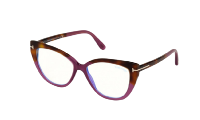 Tom Ford FT 5673-B 081 Purple Blonde Havana/Blue Block  display picture 2