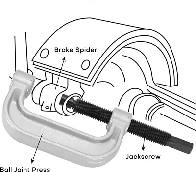 Heavy Duty Ball Joint C Press w/ Jackscrew remove press-fit parts 4WD