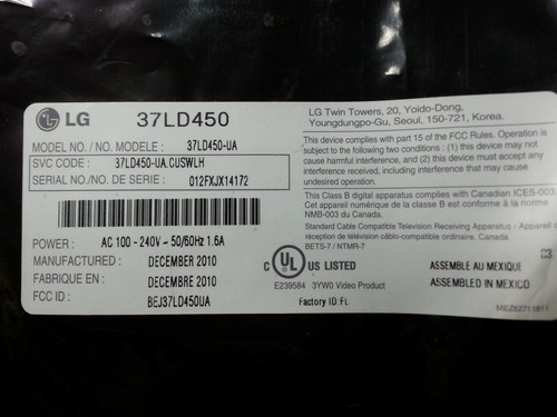 LG 37LD450 Altoparlanti 60961401 / E0K27L - Foto 4 di 5