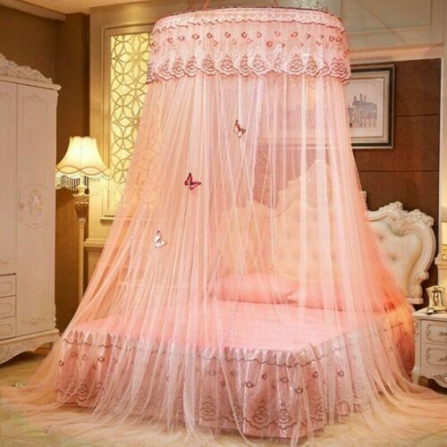 Princess Round Dome Mosquito Lace Canopy Hung Bed Insect Nets Curtain Home Decor - Picture 5 of 28