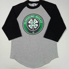 Adult Small FLOGGING MOLLY Celtic Punk Band Raglan Jersey T-Shirt AAA Y2K