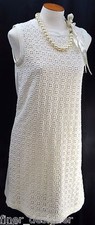 Joe Fresh Dress textured lace lacey sleeveless cream sheath shift DRESS SZ 3 NEW