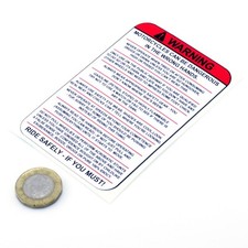 Calcomanía de advertencia divertida vinilo motocicleta