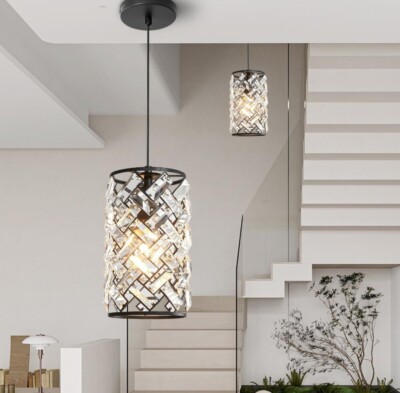 Biewalk Crystal Black Pendant Light