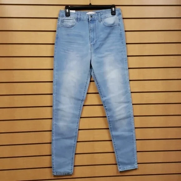 Pantalones de mezclilla para mujer Forever21 talla 29 nuevos tiro alto ajustados bolsillos lavados ligeros