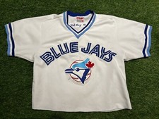 GAME WORN 1981 Wilson Toronto Blue Jays Bat Boy Home Baseball Jersey Sz 40