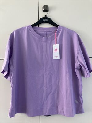 NEXT Active Cool Dry Boxy Lilac T-Shirt Large 16-18 Soft Comfy