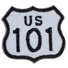 Mini Highway 101 Patch - California, Oregon, Washington 1-3/8" (Iron on)