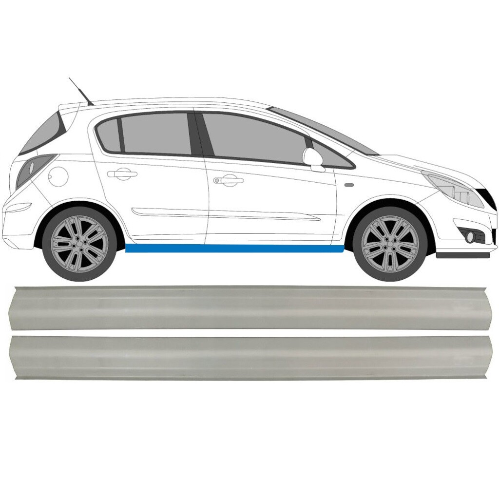 OPEL VAUXHALL CORSA D 2006-2014 2x SILL REPAIR PANEL ROCKER PANEL / PAIR