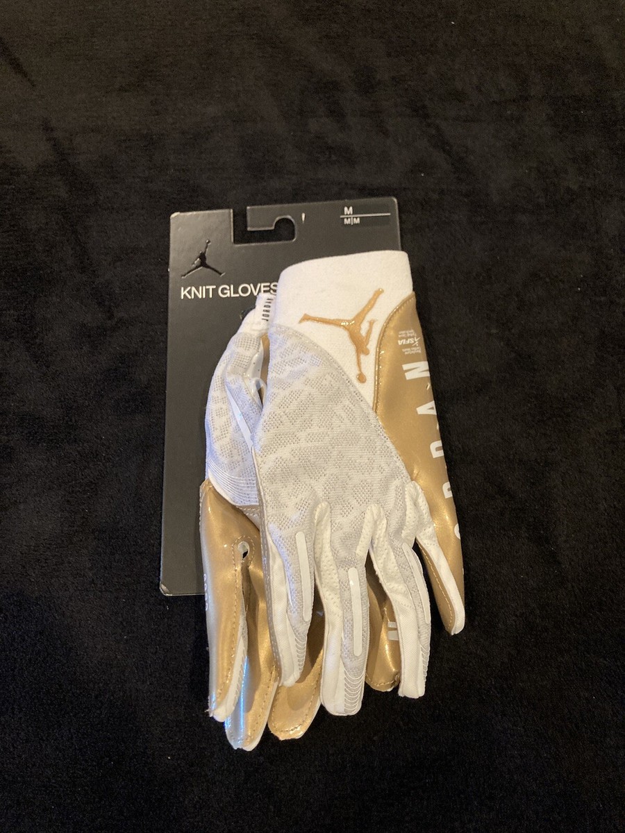 超特別価格‼️NIKE JORDAN VAPOR KNIT 4.0 GLOVE M Nike Jordan Vapor Knit 4.0 White Gold Receivers Football