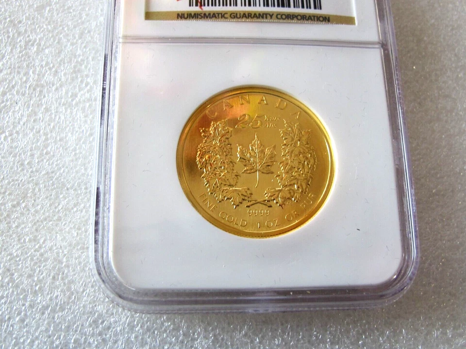 🌟 2004 Canada 25th Ann. Maple Leaf $50 Dollars 1 oz .9999 Gold Coin NGC MS70 - Image 3 of 4