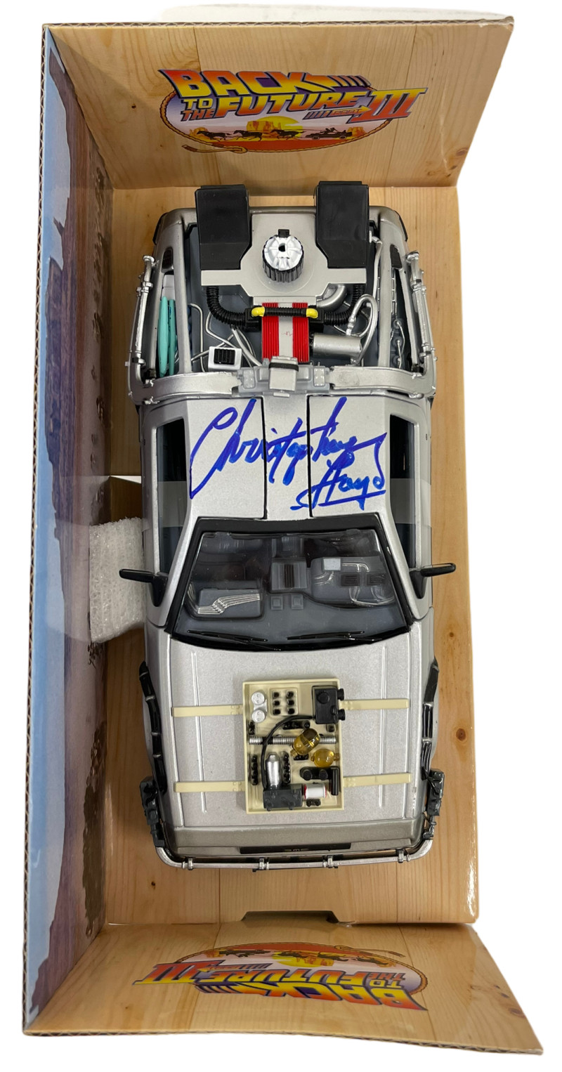 CHRISTOPHER LLOYD SIGNED BACK TO THE FUTURE 1:24 DELOREAN DIECAST BECKETT COA