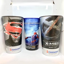Tazas Marvel Batman Spider-Man 2, X-Men Apocalipsis Película Plástica Superhéroe Soda