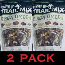 2x Gourmet Nut Power Up Mega Omega Trail Mix 26 oz Bag - 2 PACK