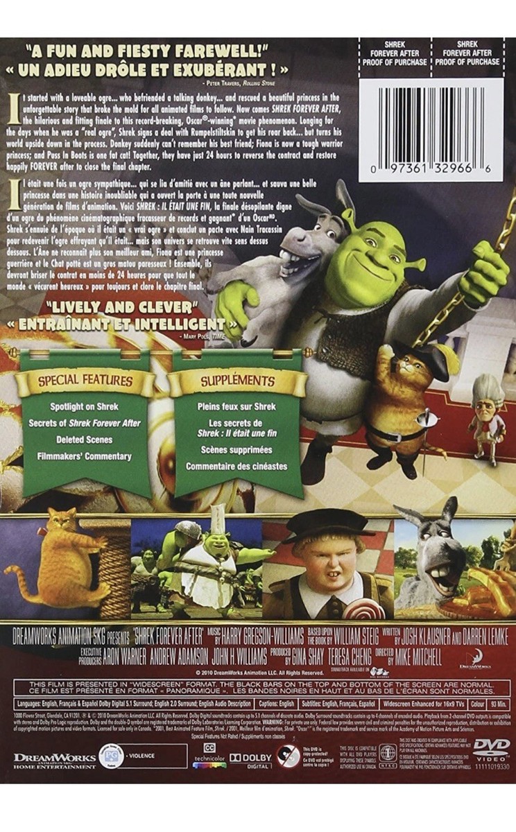 Shrek Forever After (DVD, 2010, Canadian) 97361329666| eBay