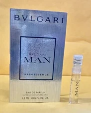 1 Sample Vial BVLGARI MAN RAIN ESSENCE for Men 0.05 oz 1.5ml Eau de Parfum Spray