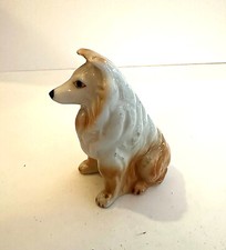 Sitting collie puppy ceramic 80mm x 75mm