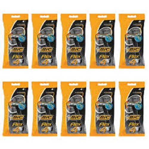 40 lamette BIC FLEX 4 rasoio usa e getta quattro lame lamette barba NUOVE - Foto 1 di 1