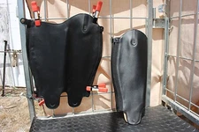 34-31 New Treadstep Ireland black leather Galway Gaiters was 140 calf 13" ht 15"