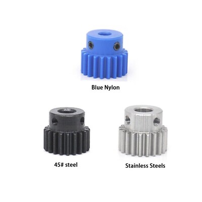 Mod 1 Steel Pinion Gear Spur Gears 25-32 Teeth 5-17mm Bore With Screw Hardened