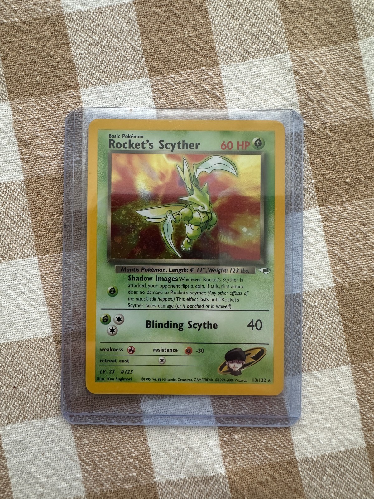 Rocket's Scyther 13/132 Gym Heroes Holo
