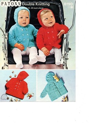 Vintage Patons DK Muster für Kleinkindkleidung. Gebraucht.