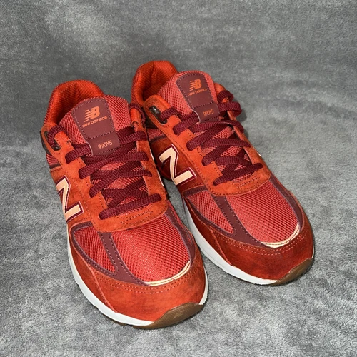 Scarpe da corsa New Balance GC990MS5 taglia 7Y rosse 990v5 pulite!!