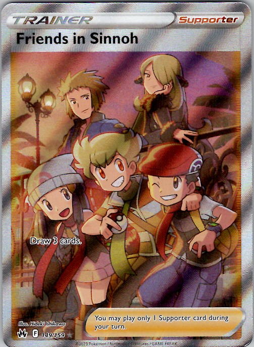 Friends in Sinnoh (Full Art) SWSH: Crown Zenith 149/159 Holo NM