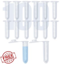 100Pcs 2ml Centrifuge Tubes Snap Cap Sterile Micro Test Vials Clear