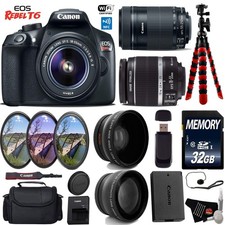 Canon EOS Rebel T6 DSLR Camera with 18-55mm is Lens  55-250mm is STM Lens ...