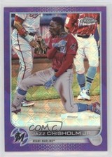 2022 Chrome Logofractor Edition Purple Refractor /250 Jazz Chisholm Jr #109 0ly5