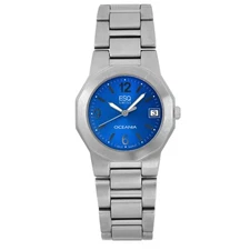 ESQ by Movado Steel 35mm Blue Dial Ladies Quartz Watch 07300700
