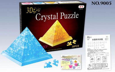 Kreative 3D Kristall Pyramide Puzzle Dekoration 38 Teile Bausteine Geschenk