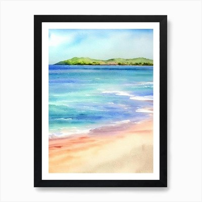 Nusa Dua Beach 2, Bali, Indonesien mit gerahmtem Wandbild Poster Leinwanddruck Bild