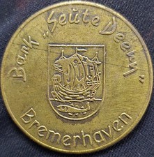 Messingplakette „Seute Deern“ Bremerhaven – Maritimes Sammlerstück.