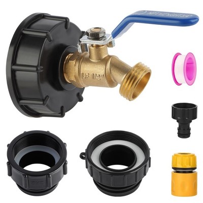 275330 Gallon IBC Tote Hose Adapter 1/2'' Male NPT Inlet 3/4'' Male GHT